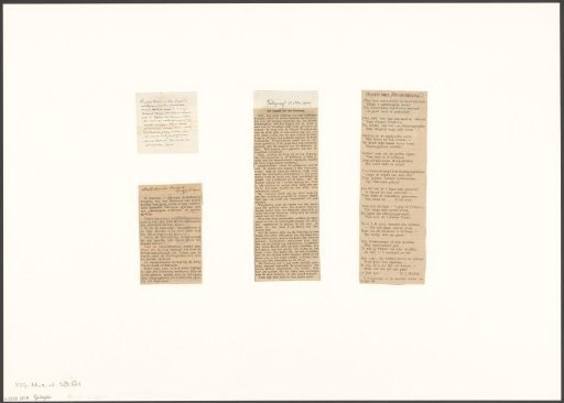 Text and newspaper clippings following the infilling of the Overtoom