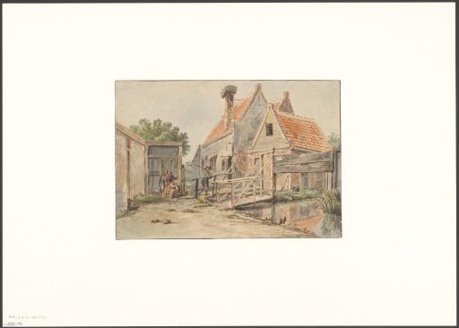 View of the Voorweg, looking towards the shipyard and mill De Eendracht