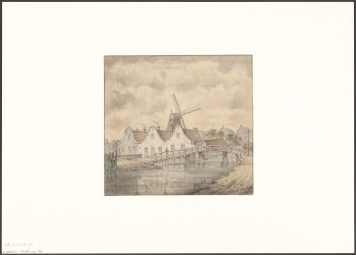 View of mill De Valk from the Middenweg
