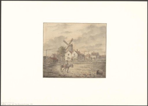 View of mill De Windhond from the Voorweg