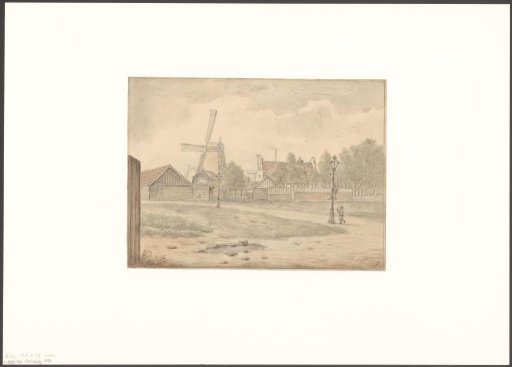 View of mill De Kop from the Voorweg
