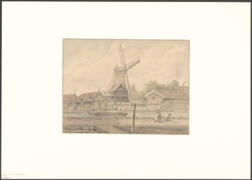 View of the De Kop mill from the Middenweg