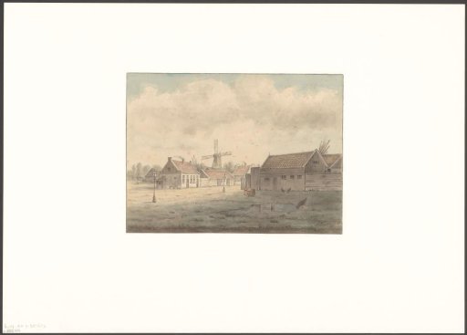 View of mill De Valk from the Middenweg