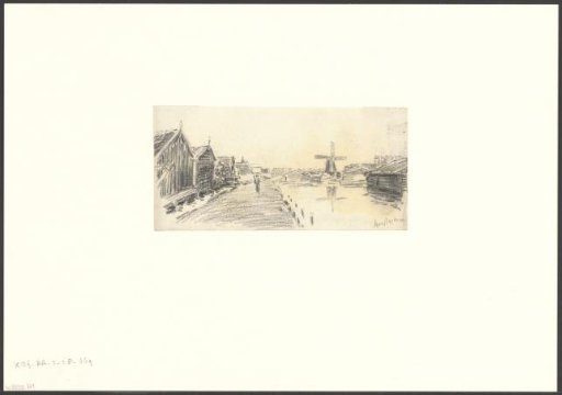 View of the Middenweg with Mill De Kop