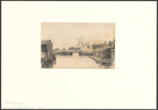View of the Middenweg with Mill De Bijl