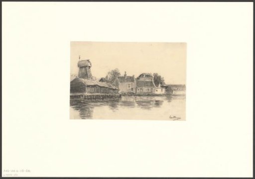 View over the Kostverlorenvaart towards Mill De Otter