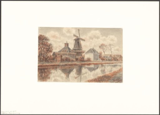 View of the mill De Bloem on the Haarlemmerweg