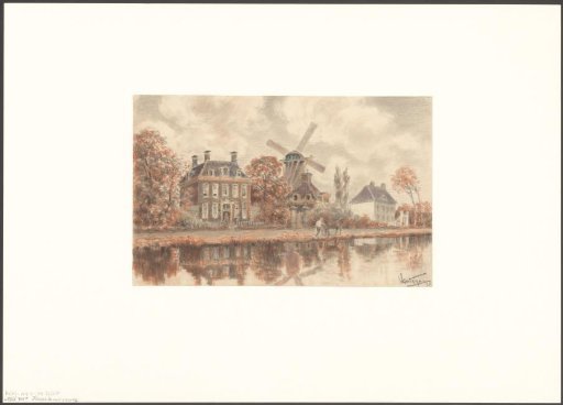 View of the mill De Bloem on the Haarlemmerweg