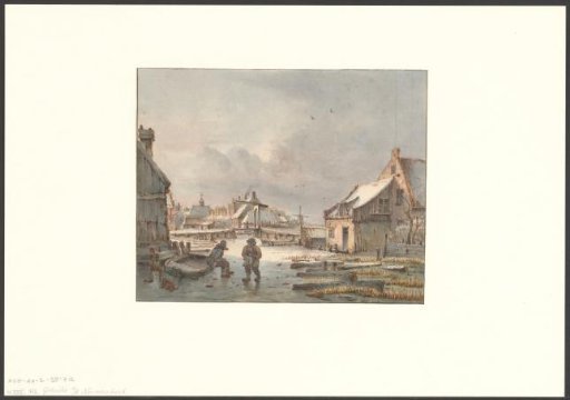 View of the Singelgracht in Winter