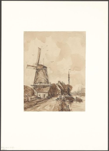 View of the De Hoop Mill on the Baarsjesweg