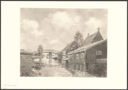 View of a bridge over the Postjeswetering