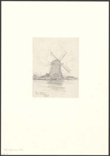 View of the Koenenmolen on the Nieuwe Meer