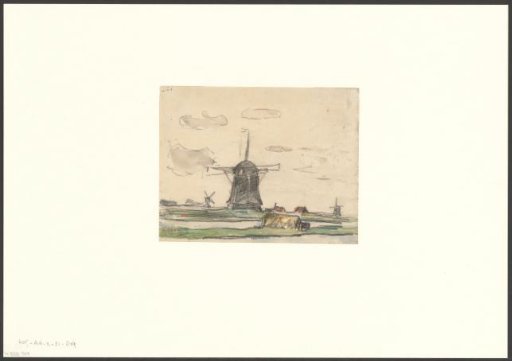 View of the Koenen Mill on the Nieuwe Meer