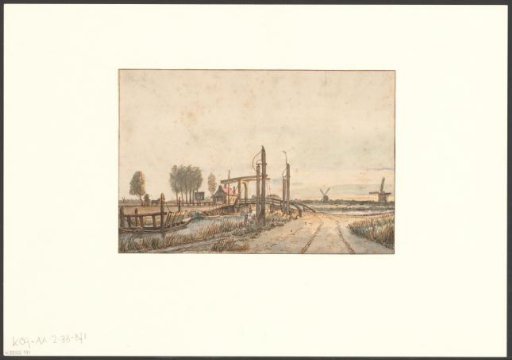 View of the Duivendrecht Bridge over the Weesp Canal