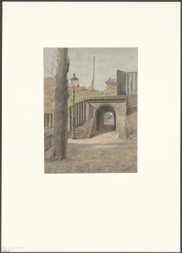 View of a tunnel under the railway from the Ringdijk
