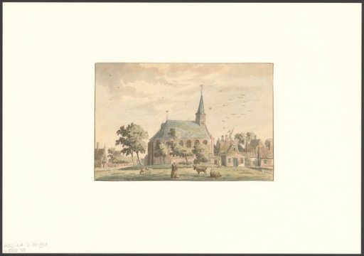 View of the Reformed Church at West-Graftdijk