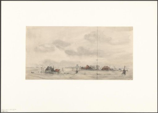 View of Ransdorp during the storm surge of 1916