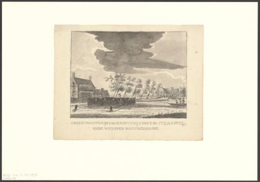 View of a floating battery in the Amstel