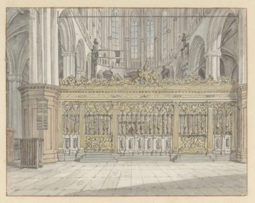 Interior of the New Church viewed towards the choir screen