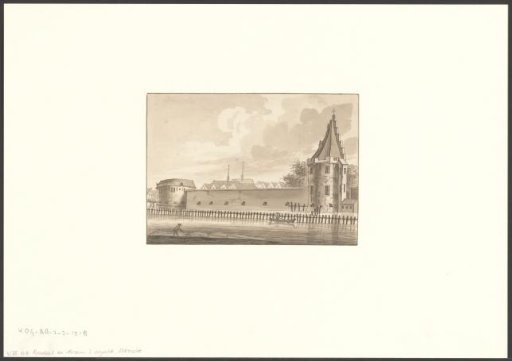 View of the Kloveniersdoelen and the Rondeel on the Amstel
