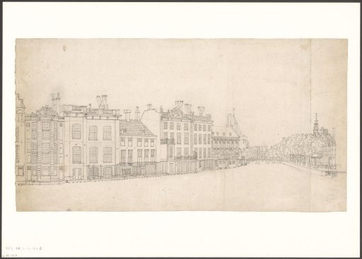 View of the rear of the Doelenstraat and entrance to the Kloveniersburgwal