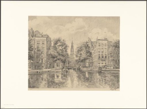 View of the Zuiderkerk tower from the Groenburgwal