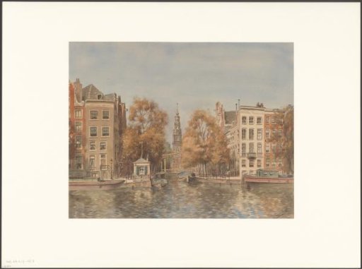 View of the Zuiderkerk tower from the Groenburgwal