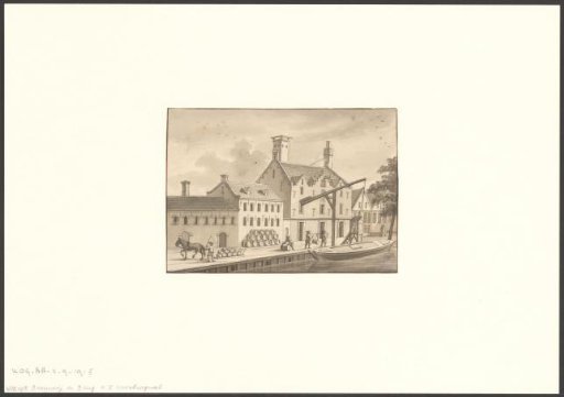 View of the brewery De Burg at the Oudezijds Achterburgwal