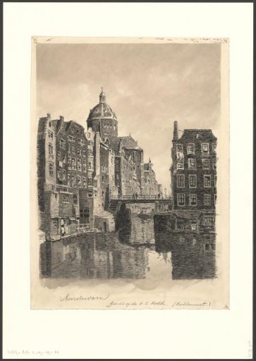 View of the Oudezijds Kolk from the Armbrug