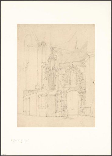 View of the north portal of the Oude Kerk and the Holy Sepulchre Chapel