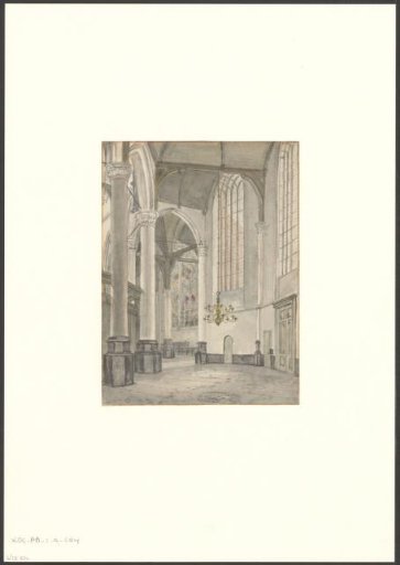 Interior of the Oude Kerk with view of the Our Lady choir