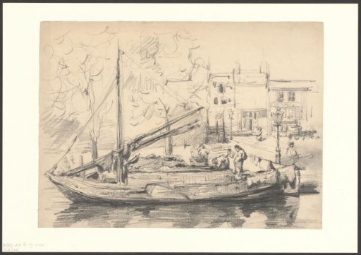 View of a moored boat