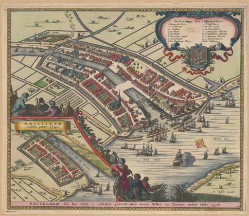 Map of Amsterdam, 1400
