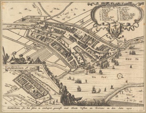 Map of Amsterdam, 1400