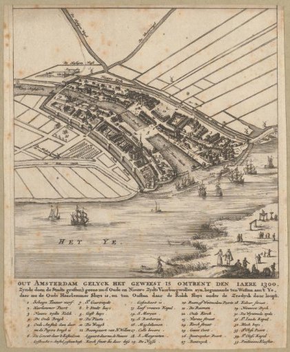 Map of Amsterdam, 1300