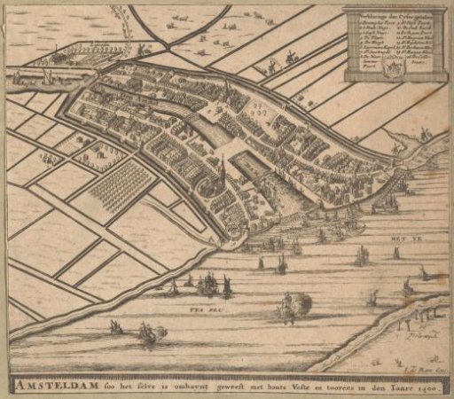 Map of Amsterdam, 1400
