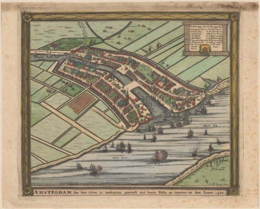 Map of Amsterdam, 1400