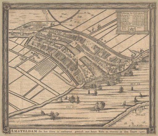 Map of Amsterdam, 1400