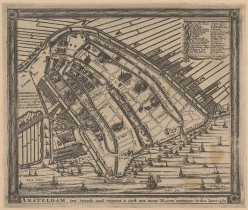 Map of Amsterdam, 1482