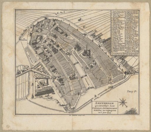 Map of Amsterdam, 1544