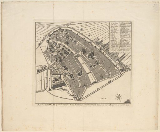 Map of Amsterdam, 1544