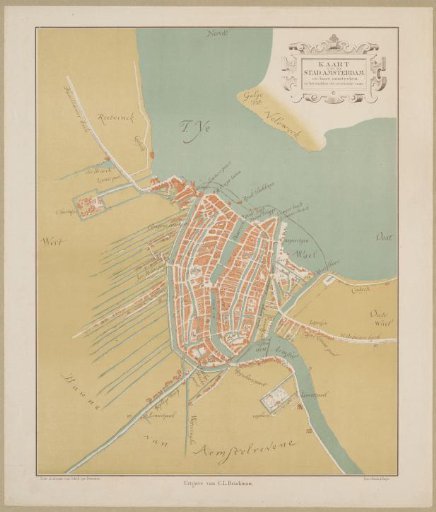 Map of Amsterdam and surroundings