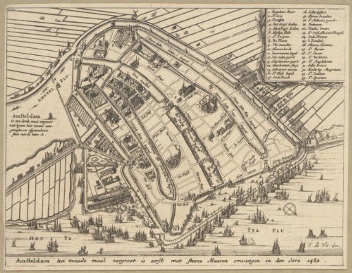 Map of Amsterdam, 1482