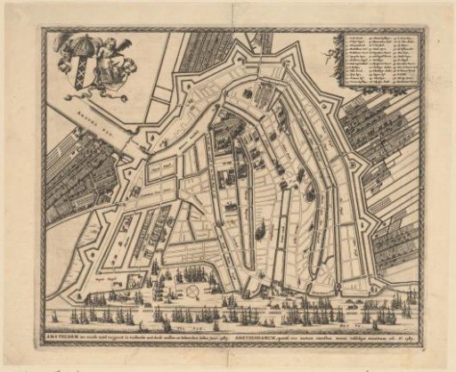 Map of Amsterdam, 1585
