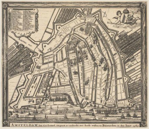 Map of Amsterdam, 1585