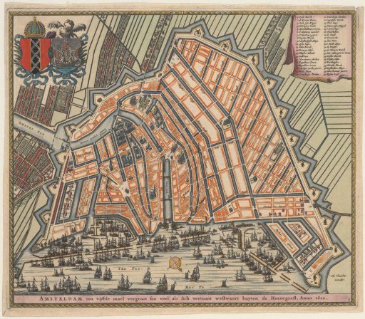 Map of Amsterdam, 1612