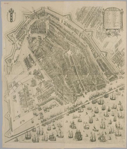 Reproduction of the Map of Amsterdam by Pieter Bast