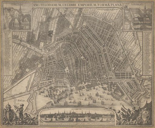 Map of Amsterdam with City View