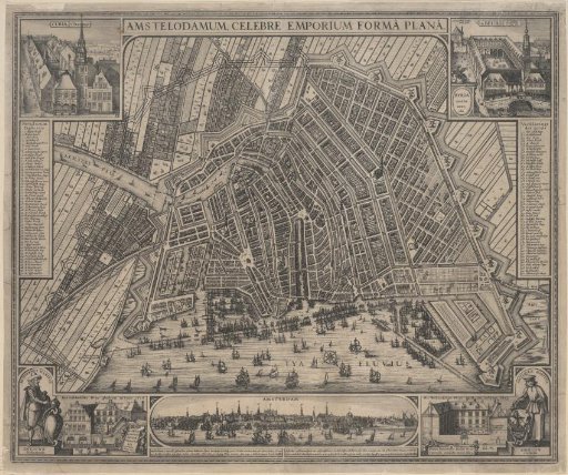 Map of Amsterdam with City View