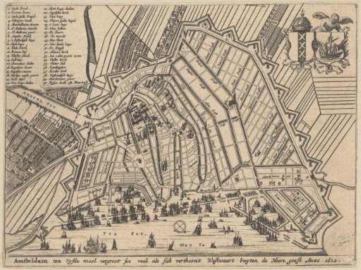 Map of Amsterdam, 1612